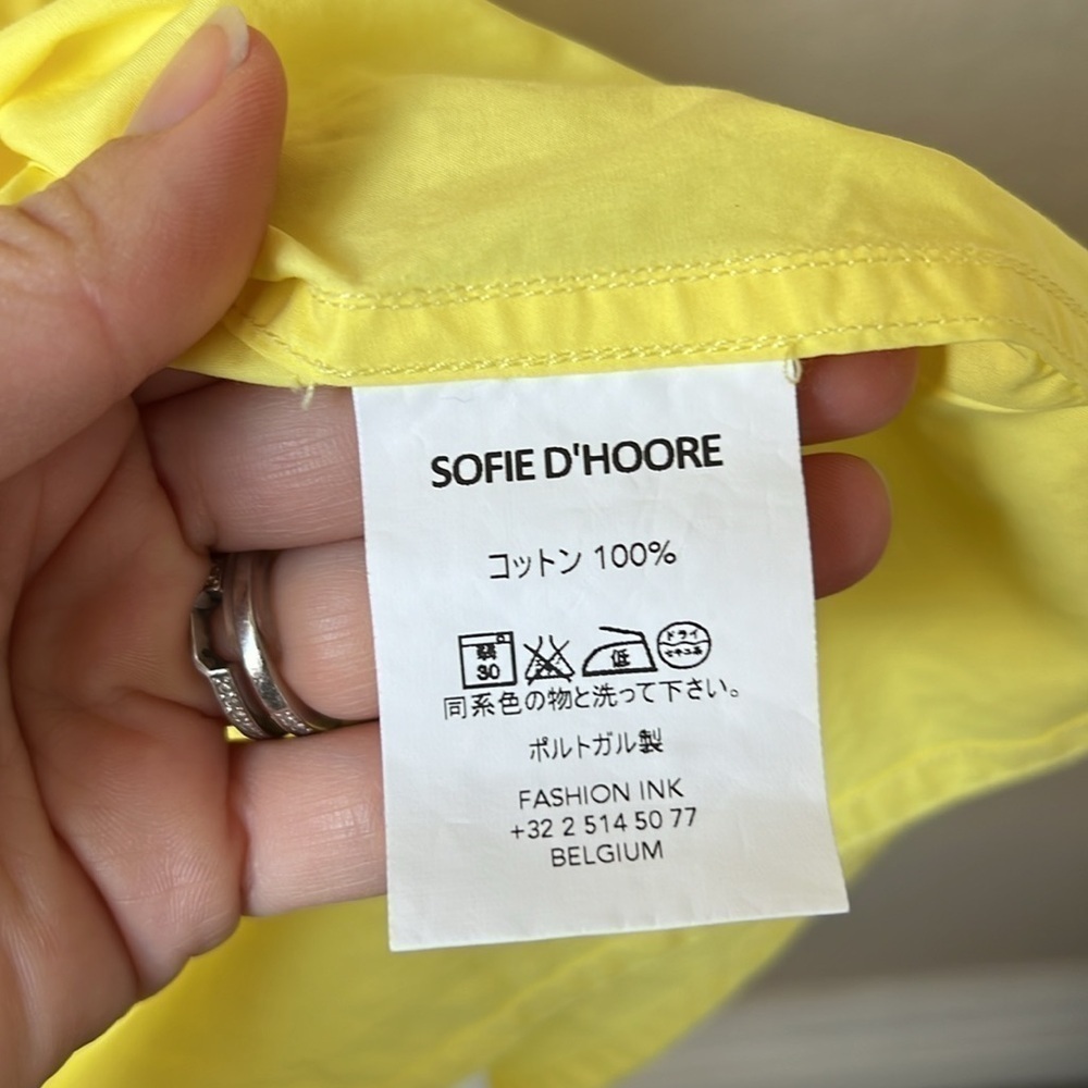 Sofie d’hoore yellow belted shirt dress - Picture 10 of 13